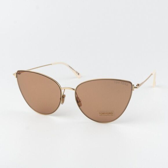 Tom Ford ANAIS-02 Women Sunglasses Gold Brown Mirror Cat Eye FT1005 32G NEW main image 11